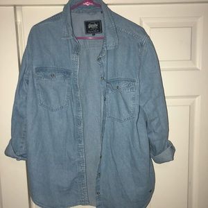 Over sized denim button up